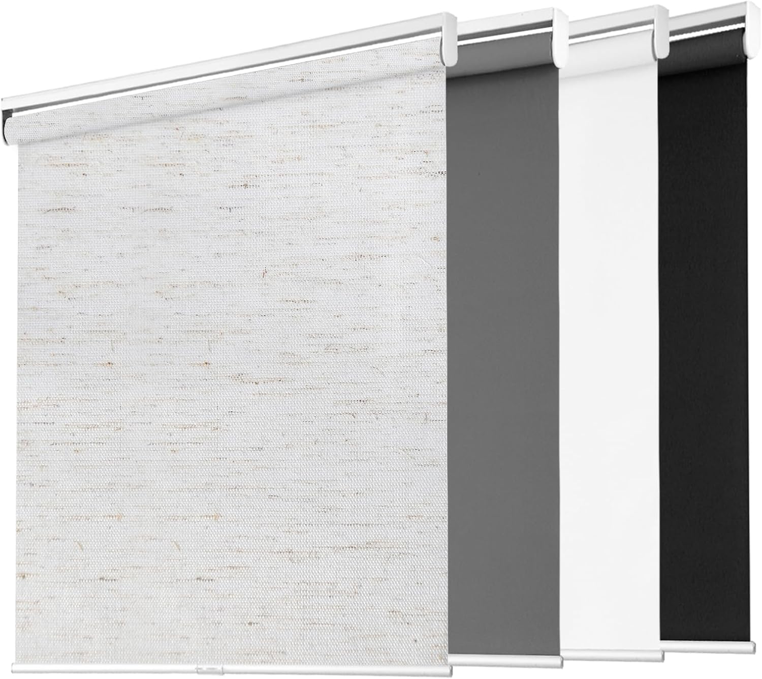 Blackout Roller Shades for Windows, Cordless Free-Stop Blinds with Thermal Insulated UV Protection Fabric. Pull Down Room Darkening Door Blinds for Home, Easy to Install(35" W x 72" H,Linen Beige) 35"W x 72"H Linen Beige
