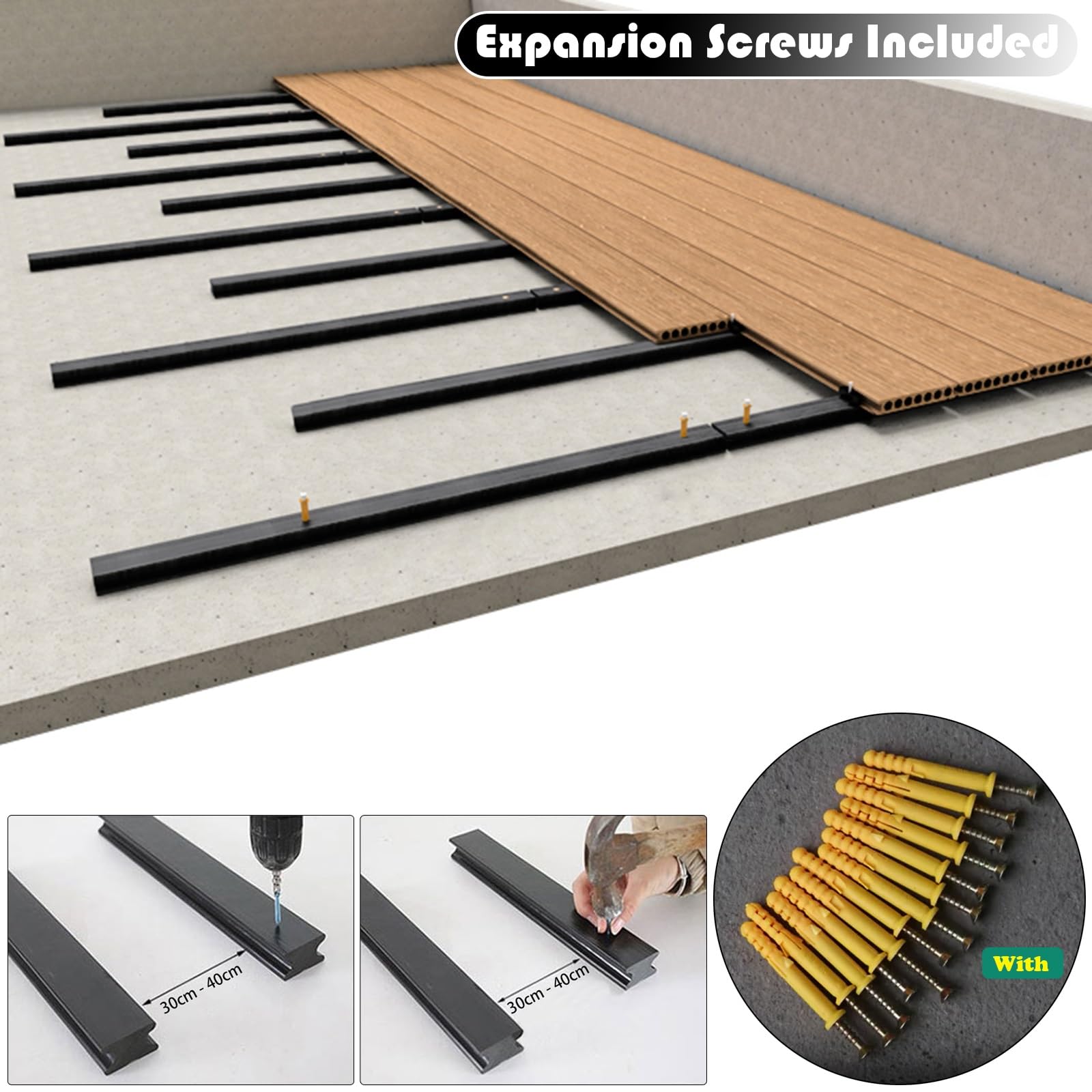 Piastrelle ad incastro con sistema Snap-Lock per pavimenti esterni