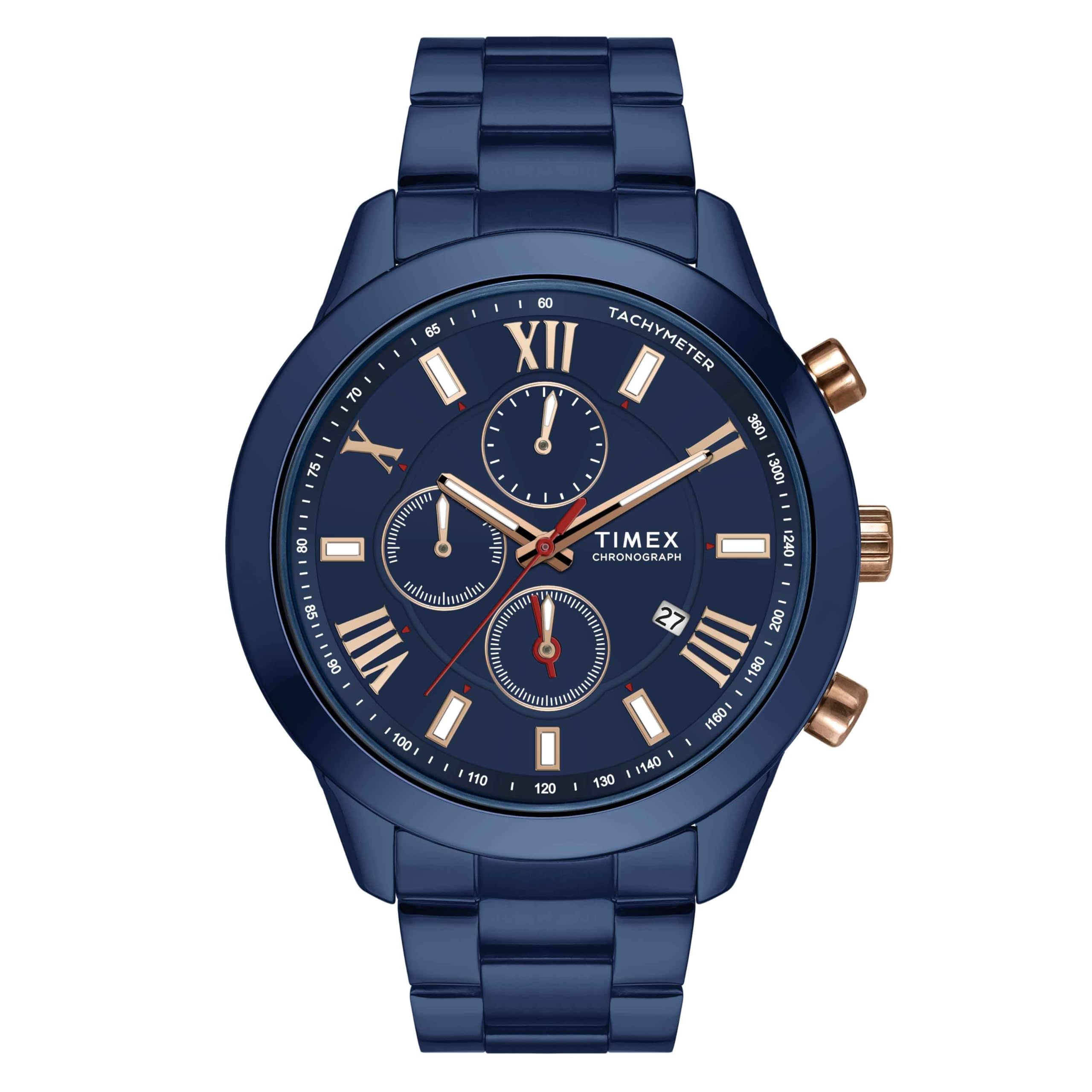 TIMEX Men Blue Round Dial Analog Watch - TWEG18517 (B0D1CJG45B) Amazon Price History, Amazon Price Tracker