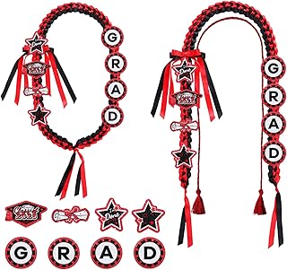BOXOB Graduation Lei & Honor Cord Set, Class of 2025 Graduation Money Ribbon Leis
