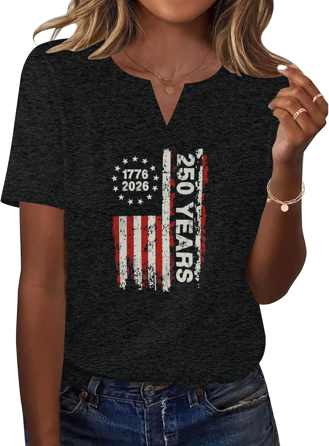 LOMON Womens Short Sleeve V Neck T Shirts Summer Tops...
