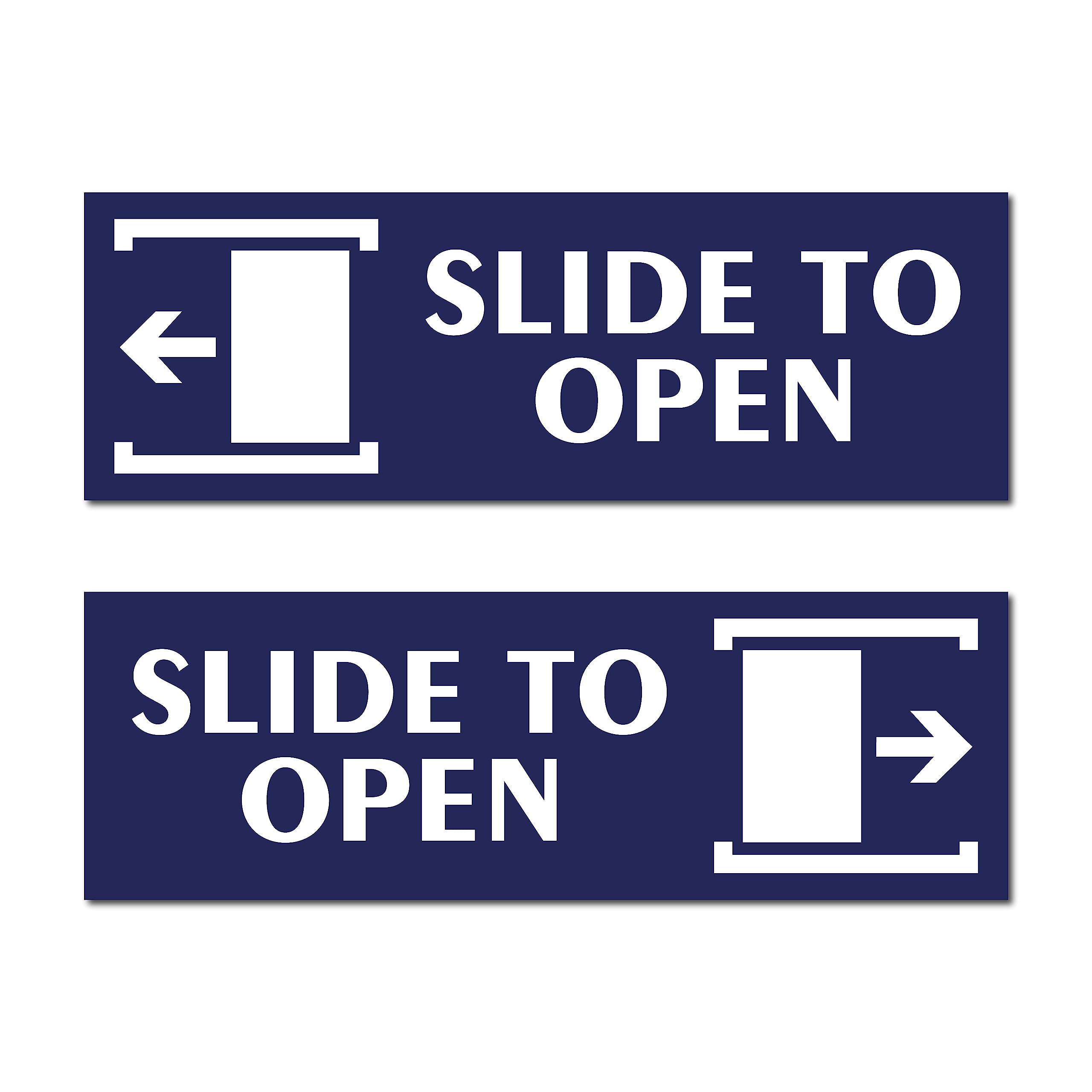SIGN EVER Slide to Open Sign Board for Office Bank Hospital Shopping Mall Shop Waterproof Signage Boards L x H 30 Cm x 10 Cm Pack of 2