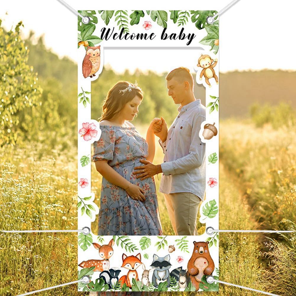 Komdndht 5,9 x 3 pies bienvenida bebé puerta banners decoración baby shower fondo de fotografía para baby shower accesorios