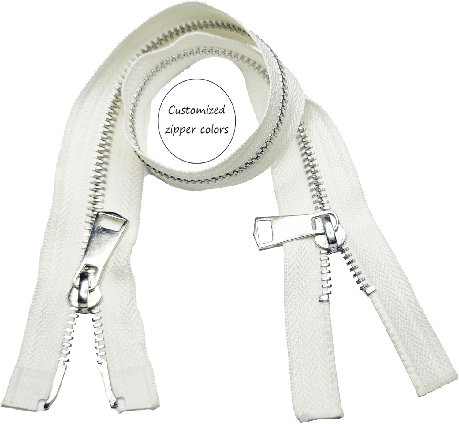 Customize Zipper Colors,Mass Customization #8 Two Way Separating Resin Zippers(Open-end Zipper),Professional Supply for Clothing Factories,Make Zippers of Any Color and Length