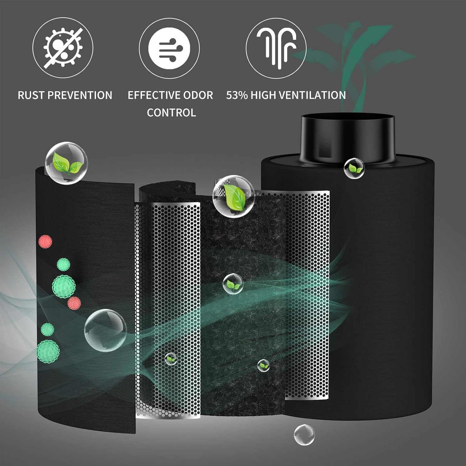 Bеѕt Cуbеr Dеаlѕ 🔥 Auertech 6 Inch Air Carbon Filter, Odor Control with Australia Virgin Charcoal Tent Grow Plants Filter with Pre-Filter, Reversible Flange, for Inline Fan, Grow Tent, Odor Scrubber, Black