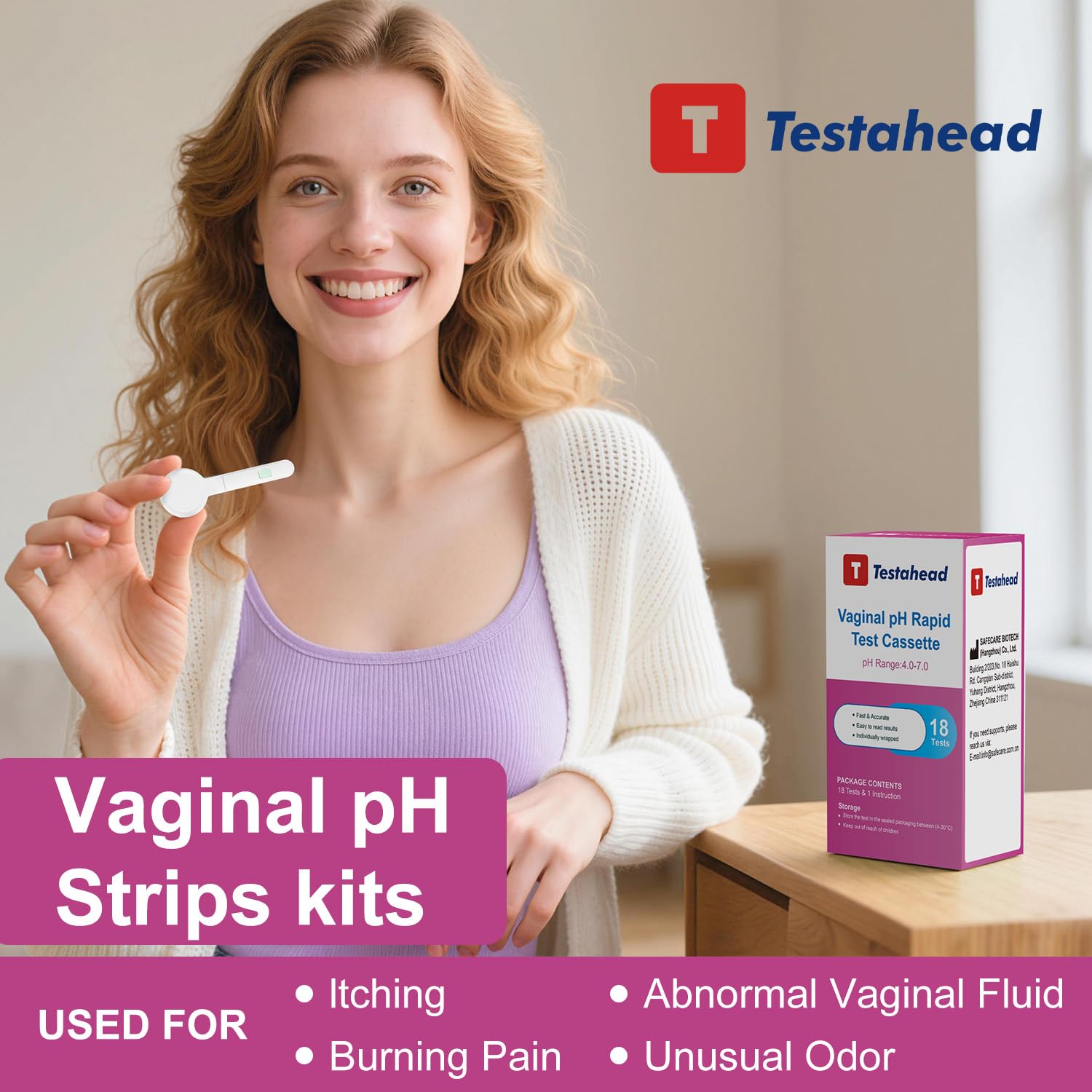 Vaginal pH Test Strips, conveniently Designed for Women's use. Get Results in just 10 Seconds. 18-Count Pack. Easily Monitor pH Balance at Home.