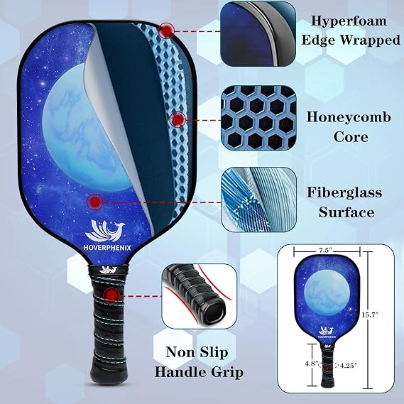 Portable Pickleball Net Set, 22FT Pickle Ball Net with Paddle Set of 4