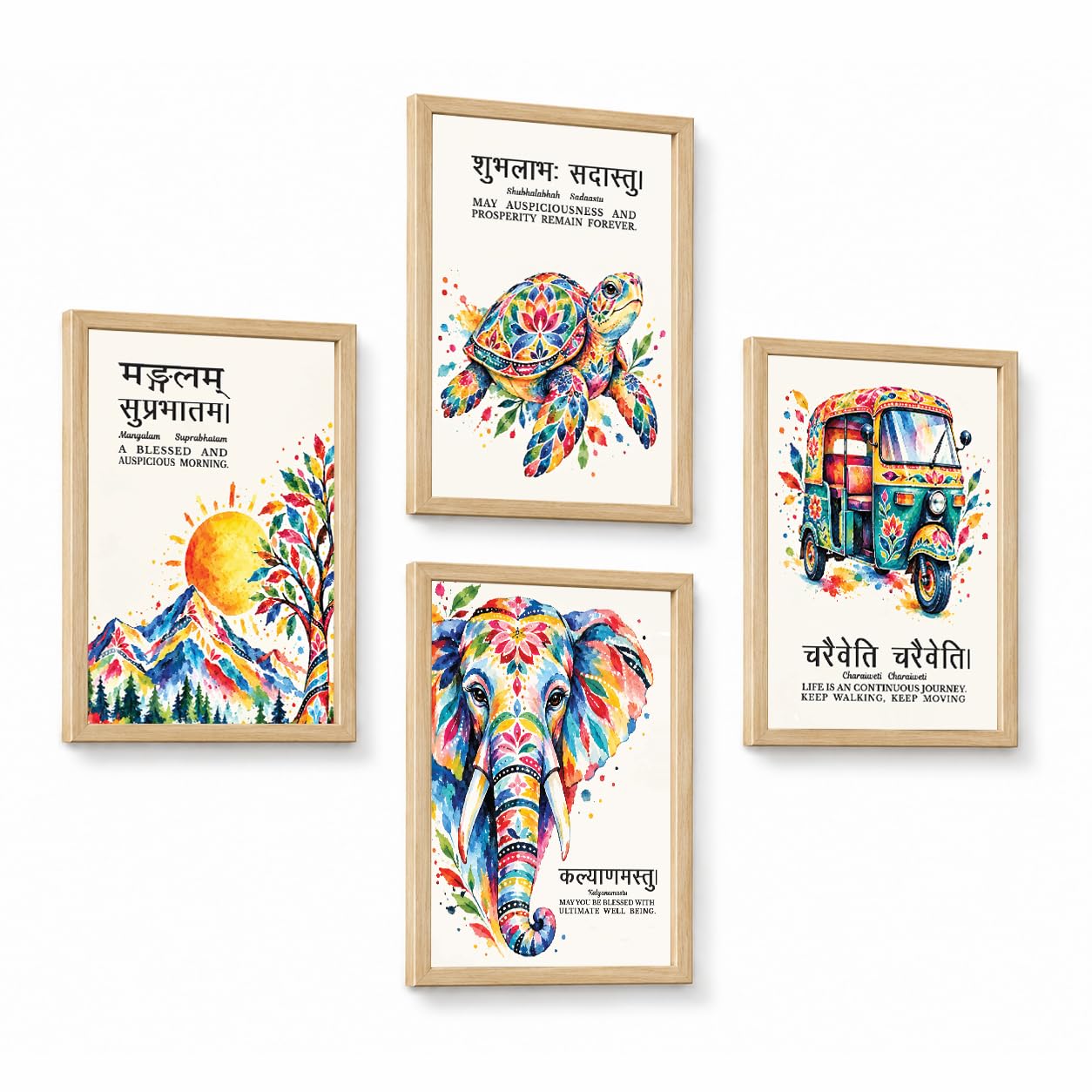 Chaka Chaundh Sanskrit Art - Wall Decor & Poster Set -9 Chaka Chaundh Sanskrit Art - Wall Decor & Poster Set -9