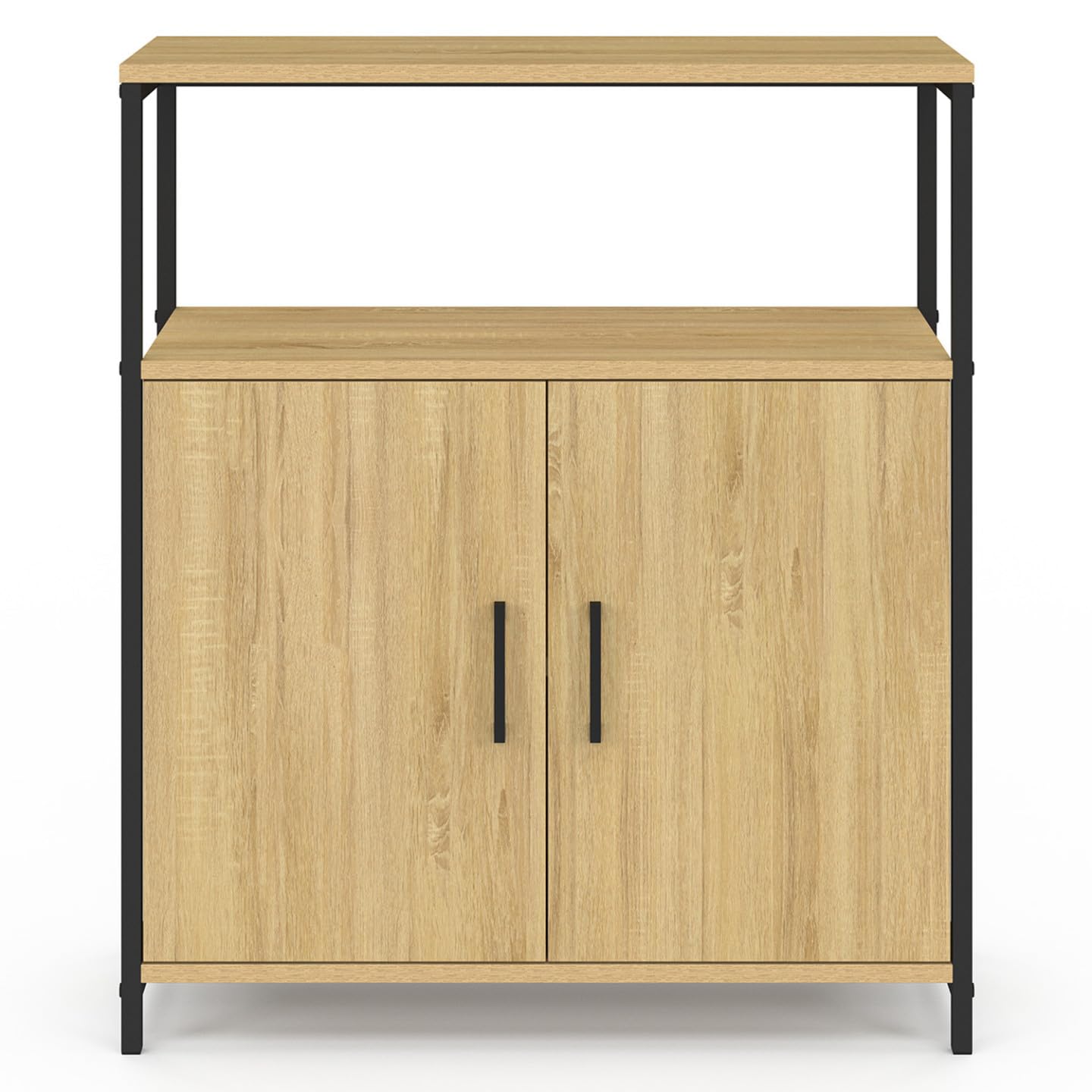 IDMarket Detroit - Aparador auxiliar (1 nicho y 2 puertas, 70 cm) | Diseño industrial