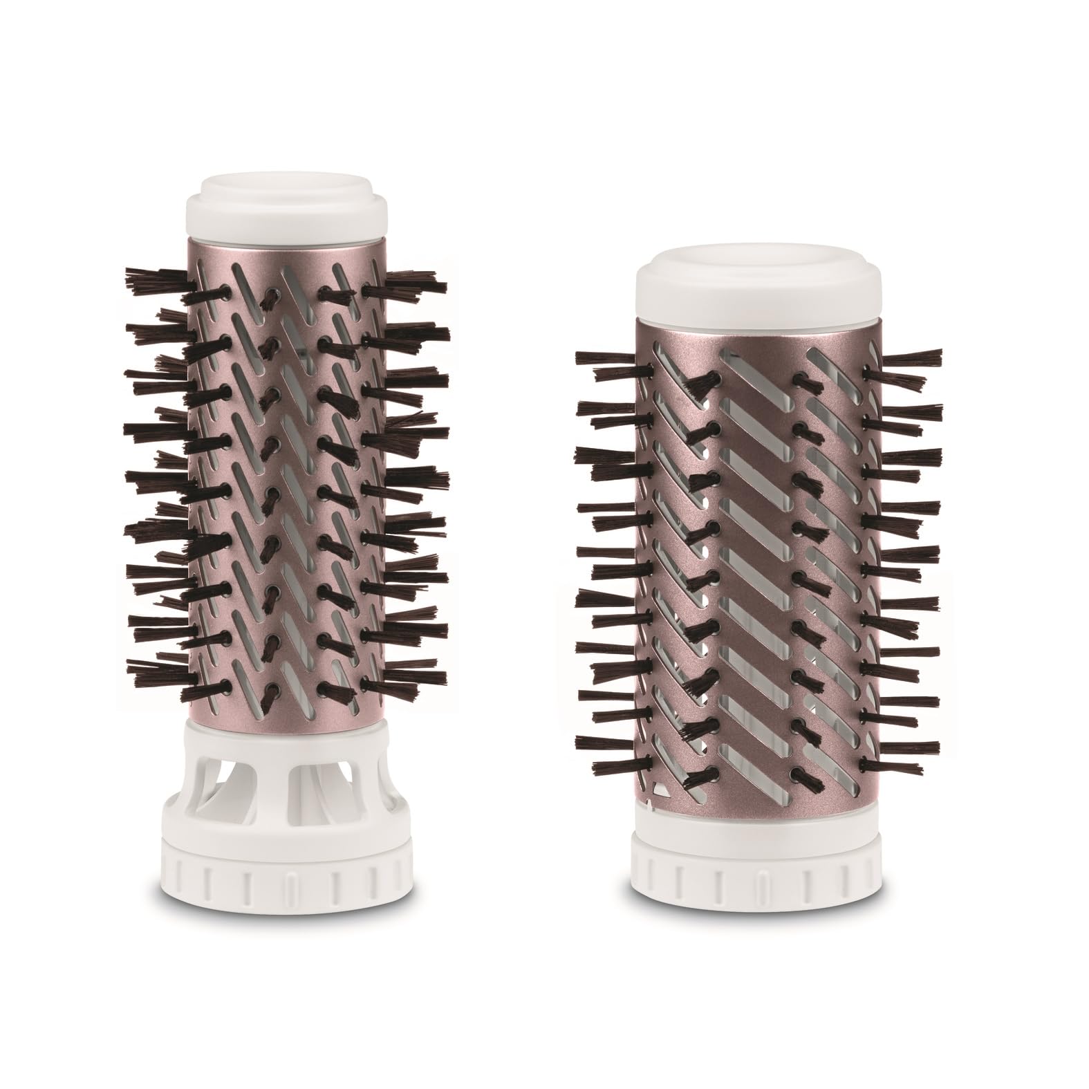 Rowenta Brush Activ Premium Care rotierende Warmluftbürste, Naturborsten für glänzendes Haar, Kaschmir-Keratin-Beschichtung, 2 Bürstenaufsätze 40mm und 50mm, 3 Stufen, Föhnbürste, weiß, CF9540