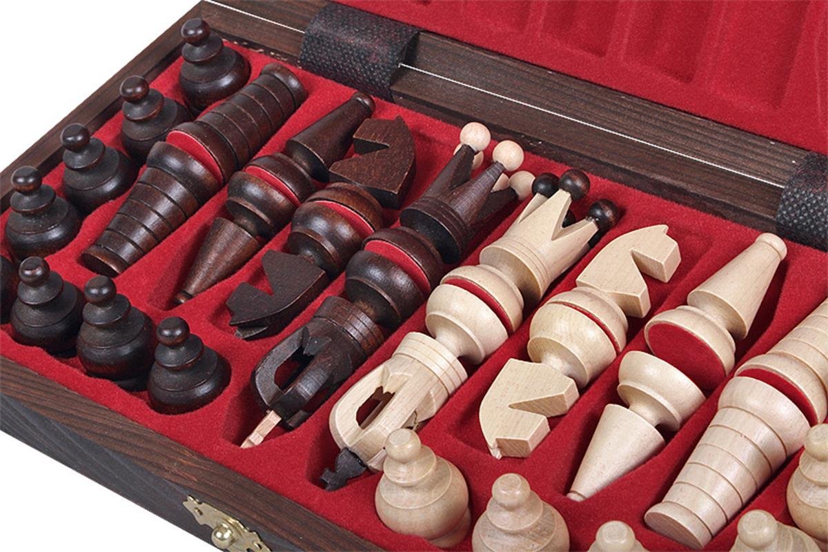 Sunrise Chess & Games - Jeu d'échecs de Voyage 'Royal Maxi' 31x31cm, avec pièces Artisanales