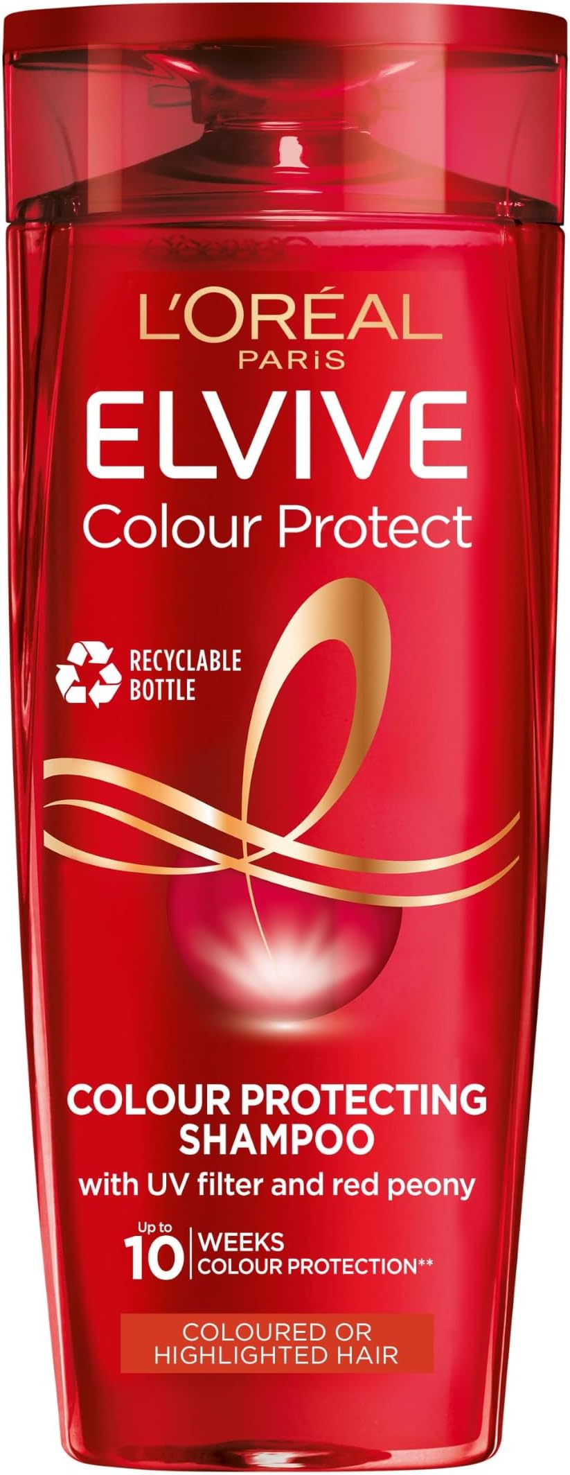 L'Oreal Paris Shampoo For Coloured Highlighted Hair, Elvive Colour Protect With UVA/UVB Filters, Britain's No.1 Formula For Radiant Vibrant Colour And Radiance, Prolongs Intensity For 28 Washes, 700ml