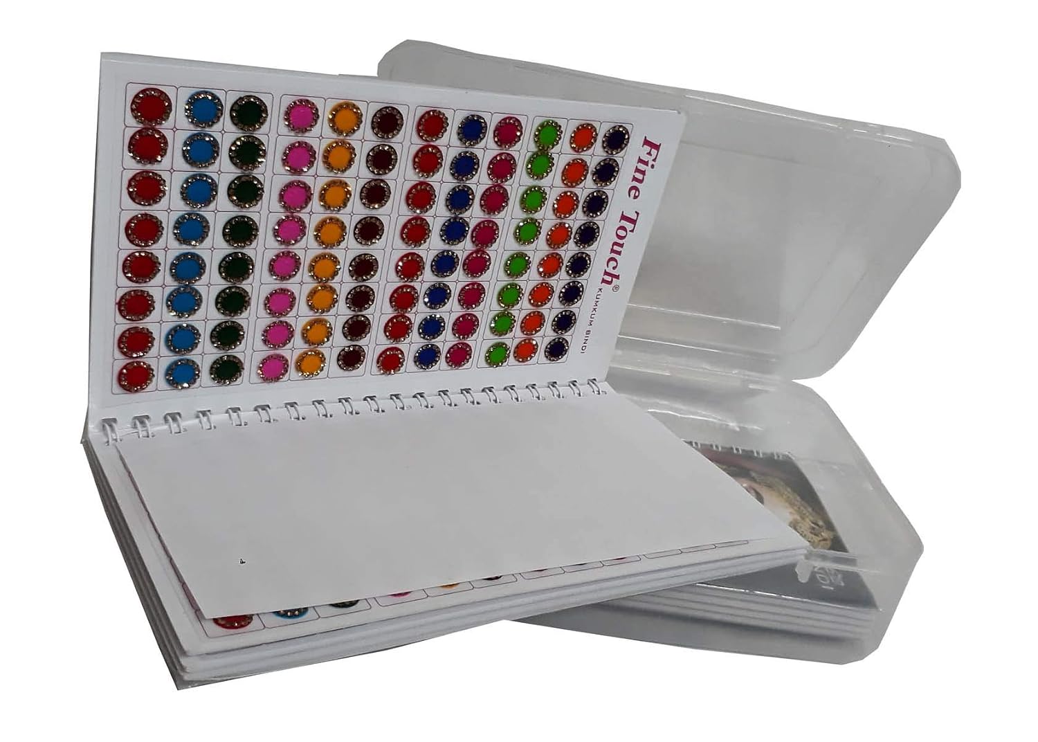 LOT 2 Bindi Booklet 960 Indian Velvet Stylish Bindi Booklet Fashion Beautiful Round Stones Bindi Book For women Crystal bindi, Medium