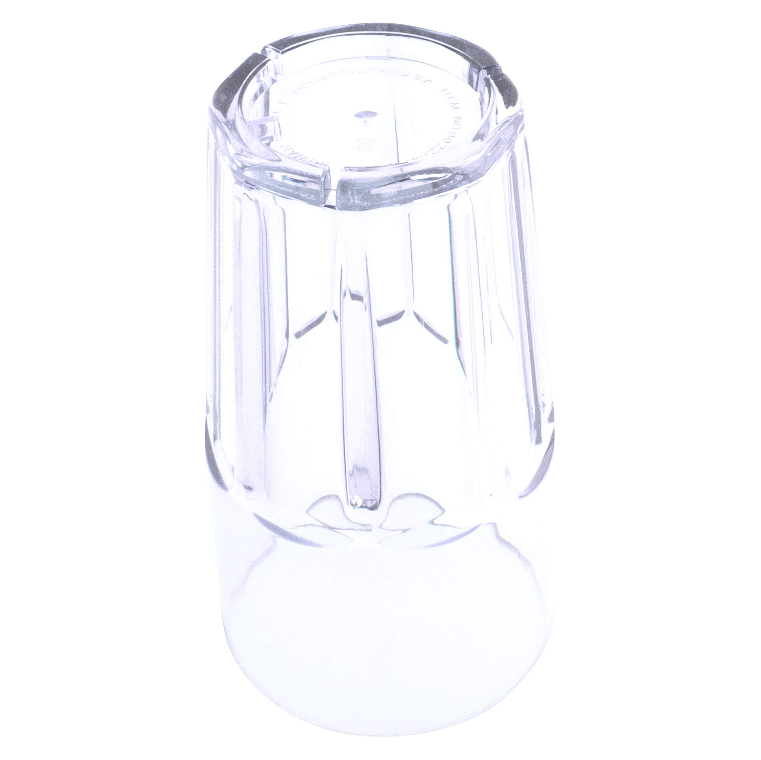 G.E.T. 9922-1-BL Heavy-Duty Shatterproof Faceted Plastic Tumbler, 22 Ounce, Blue (Set of 12)