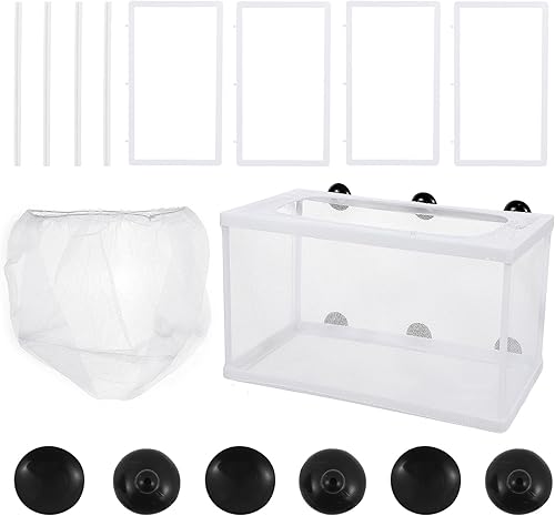 2pcs Fish Hatchery Box Acuario Separación Net Nylon Incubadora Malla - Tamaño Grande