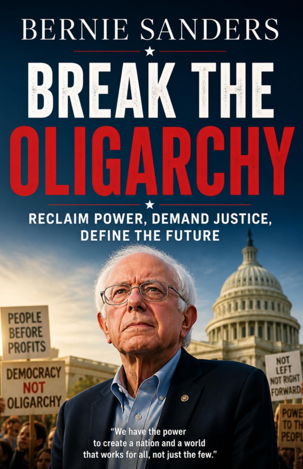 Bernie sanders Break the Oligarchy: Reclaim Power, Demand Justice,Define the Future