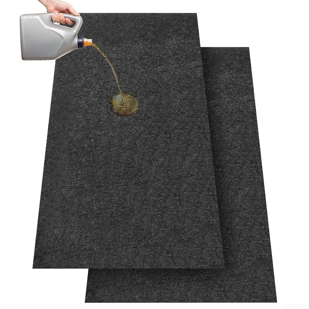 Tapis de sol de garage robuste anti-fuites d'huile avec caractéristiques antidérapantes et faciles à nettoyer (2 m x 1 m)