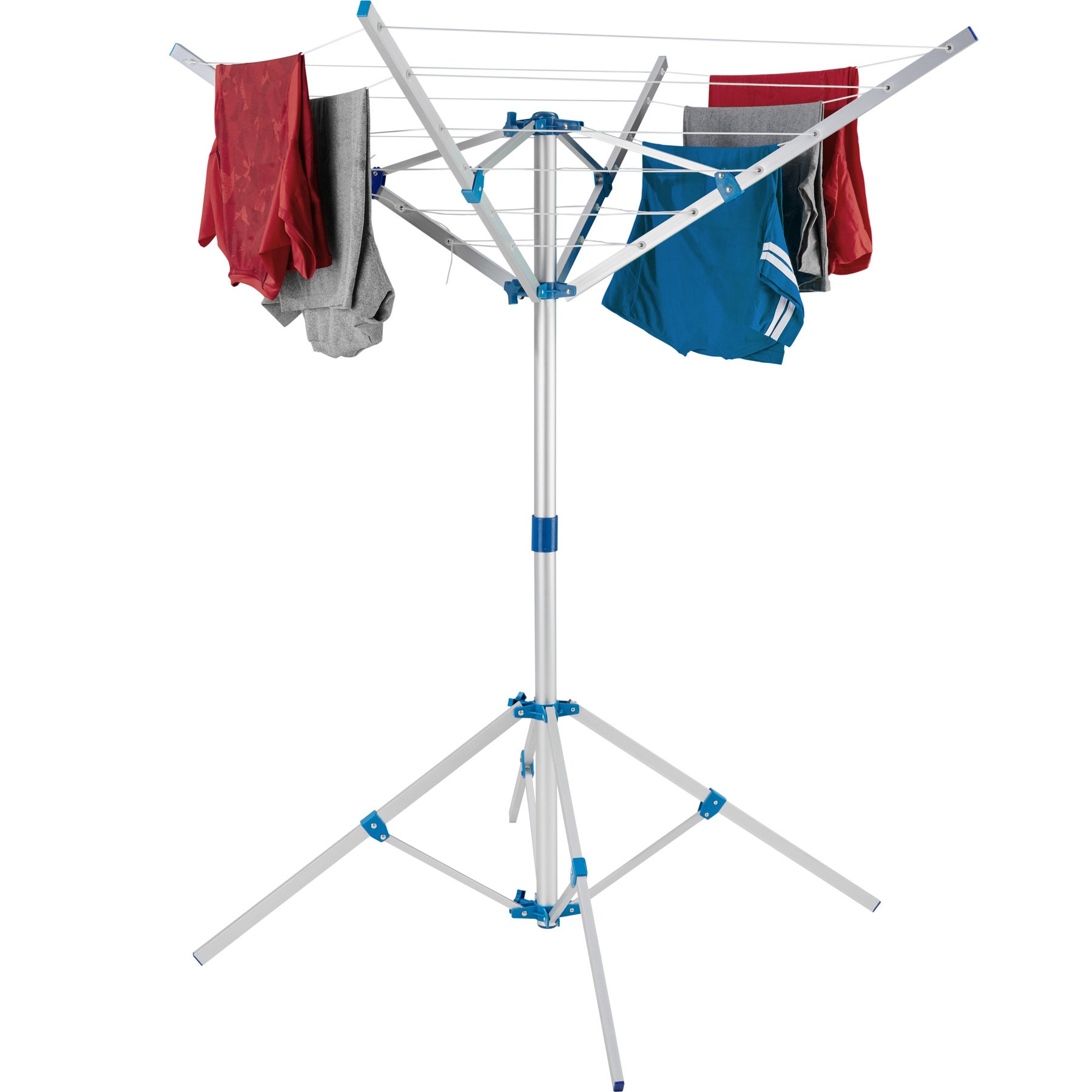 tectake Aluminium Wäschespinne Wäscheschirm | 4 Tragarme | Stufenlos höhenverstellbar - Diverse Modelle (Typ 2 | Nr. 402720)