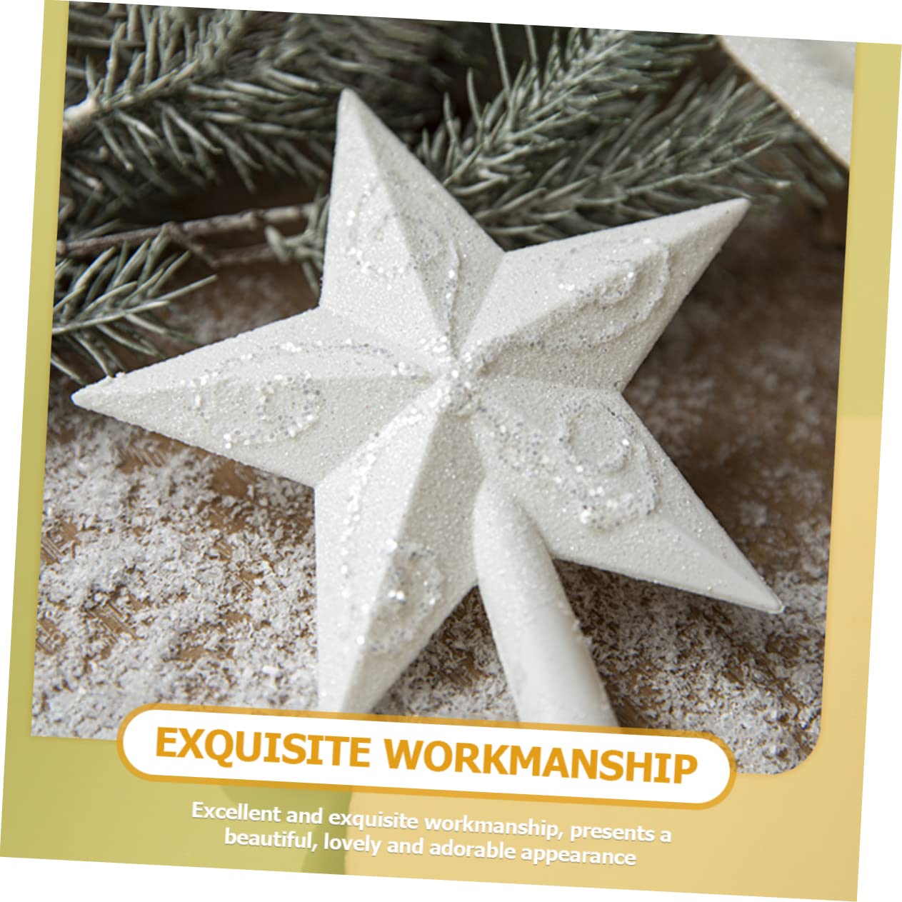 2 Piezas de Estrella Superior del árbol de Navidad, decoración del árbol de Navidad, Estrella del árbol de Navidad, Estrella del árbol de Navidad, decoración del árbol de Navidad, Estrella de