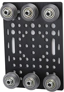 Gantry Plate with Pulley Wheel for V Slot Aluminum Profile, Adjustable 20-80mm Universal Table Linear Actuator Stage for Openbuilds CNC Router and 3D Printer