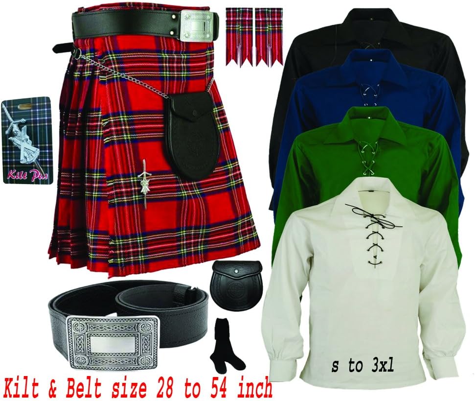 Men's Traditional Scottish Highland (08) Pieces Kilt outfit by House of Highland.