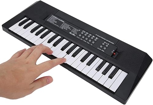 Piano eléctrico, teclado de piano recargable de 37 teclas, función de grabación de micrófono, juguete de instrumentos musicales para niños