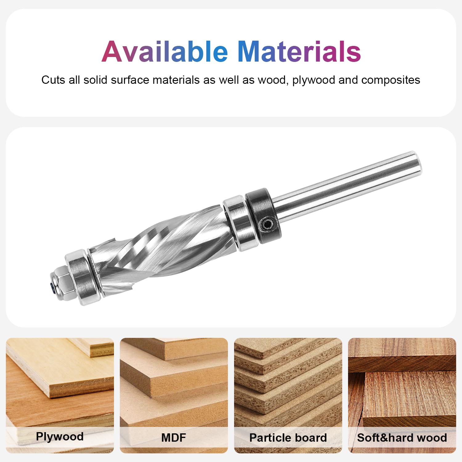 SpeTool Flush Trim Router Bit - Durable & Sharp -5