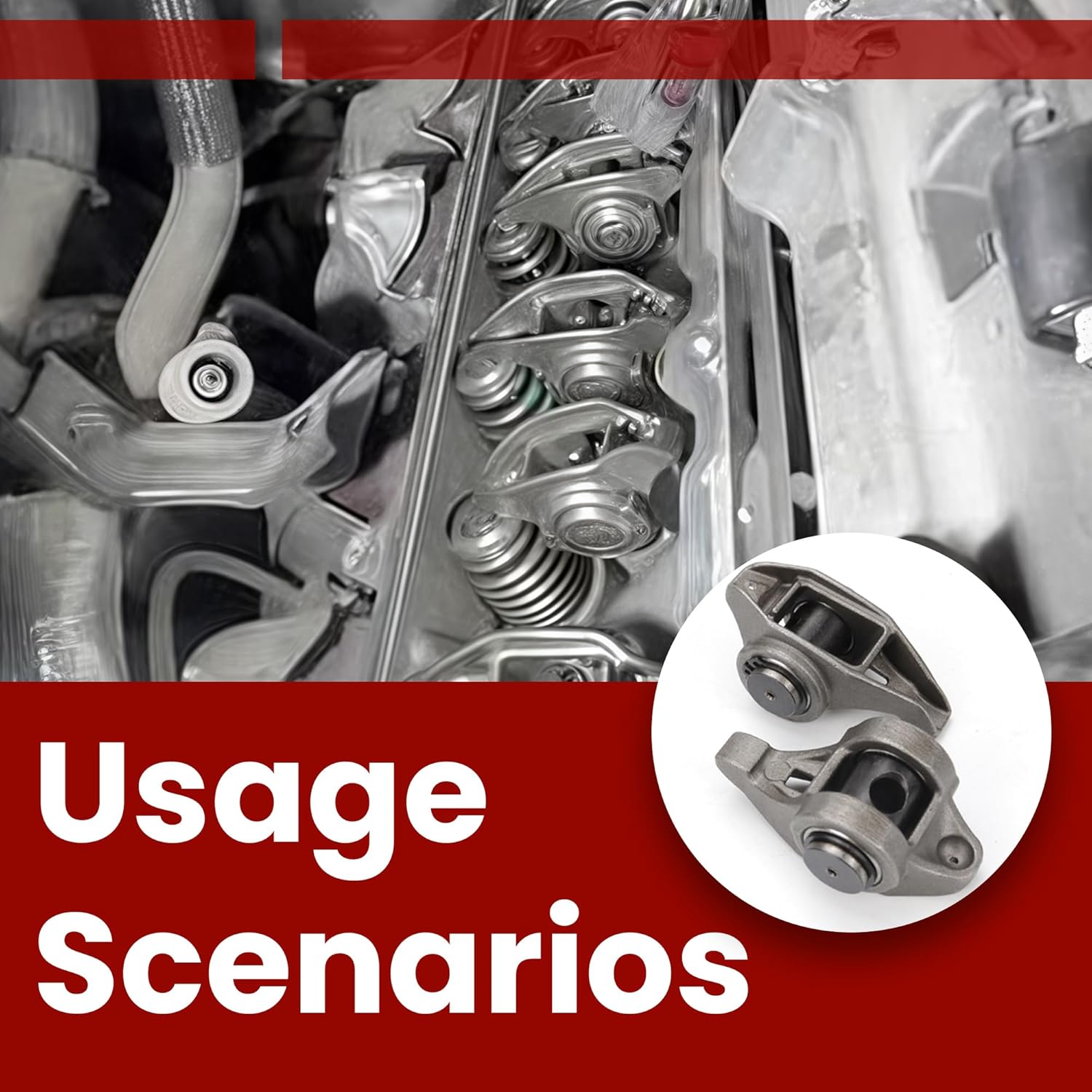 Rocker Arms Trunion Upgrade Kit LS Performance Parts Compatible with GM Small-Block V8 Engine Series LS1 LS2 LS6 Vortec 5300 L59 LM7 LM4 L33 4.8L 5.3L 5.7L 6.0L 10214664