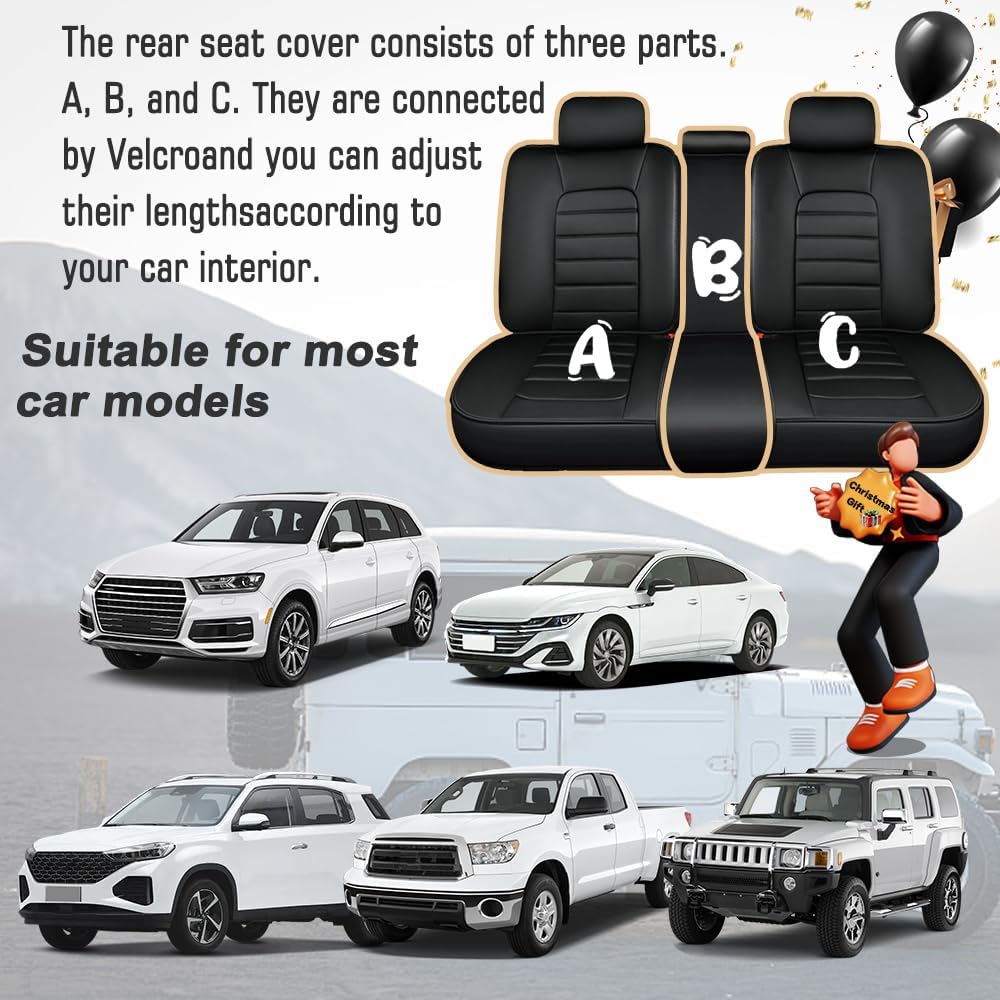 Car Seat Covers for Jeep Grand Cherokee WK 2022,5 Seats Waterproof Seat Covers with Airbag,Leather Seat Covers for Cars,Anti-Slip Auto Seat Cover Sets(Red and Black,Standard)