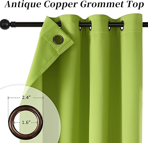 Miniatura 9 de HUTO Paneles de cortinas opacas para dormitorio, 84 pulgadas, ahorro de energía, aislamiento térmico, protección de privacidad, ojales de cobre