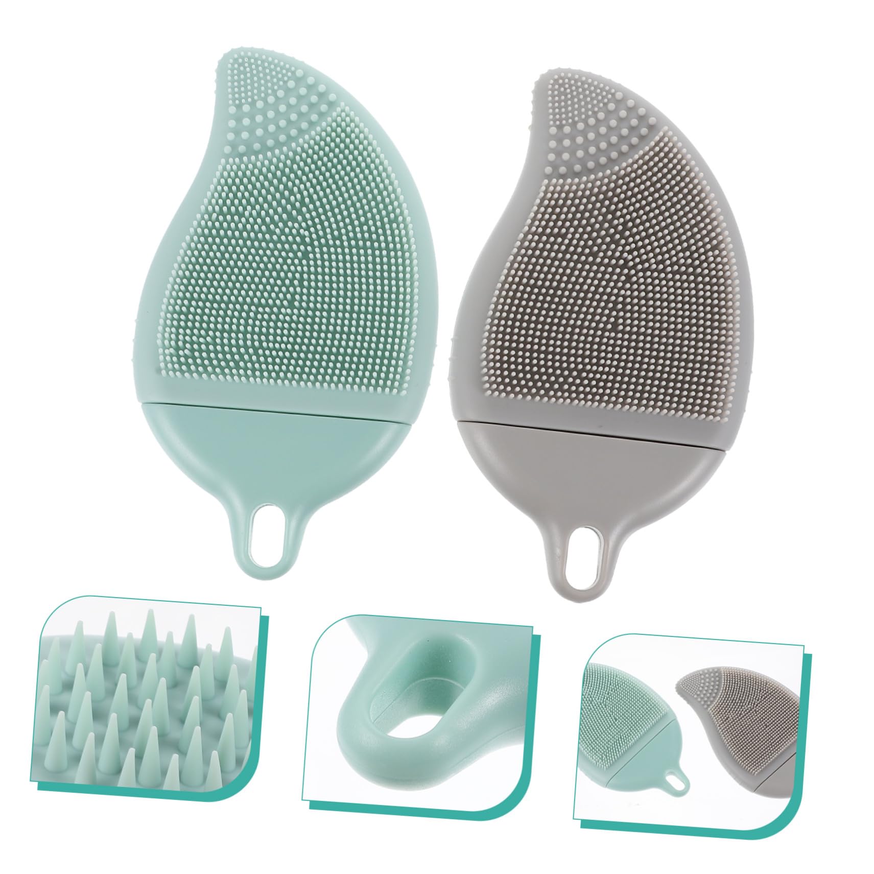 Healvian 6stücke Multifunktionale Silikon-gesichtsreinigungs Und Kopfhautmassagebürste Sanfte Reinigung Für Junge Mädchen Für Shampoo Und Körpermassage Praktische Aufhängung Leicht