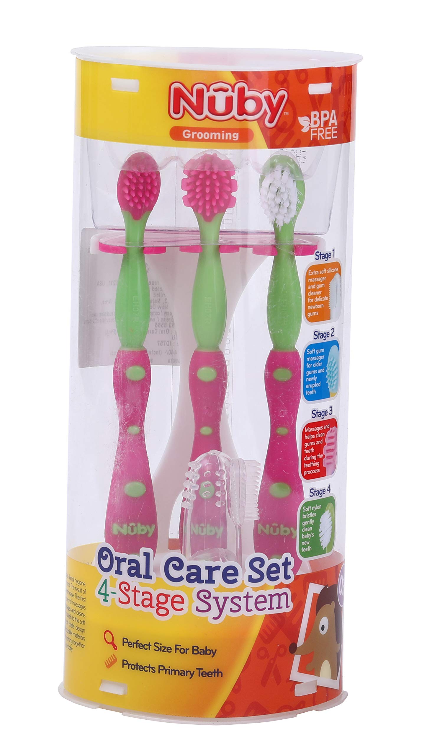 Nuby Oral Care Set (Pink)
