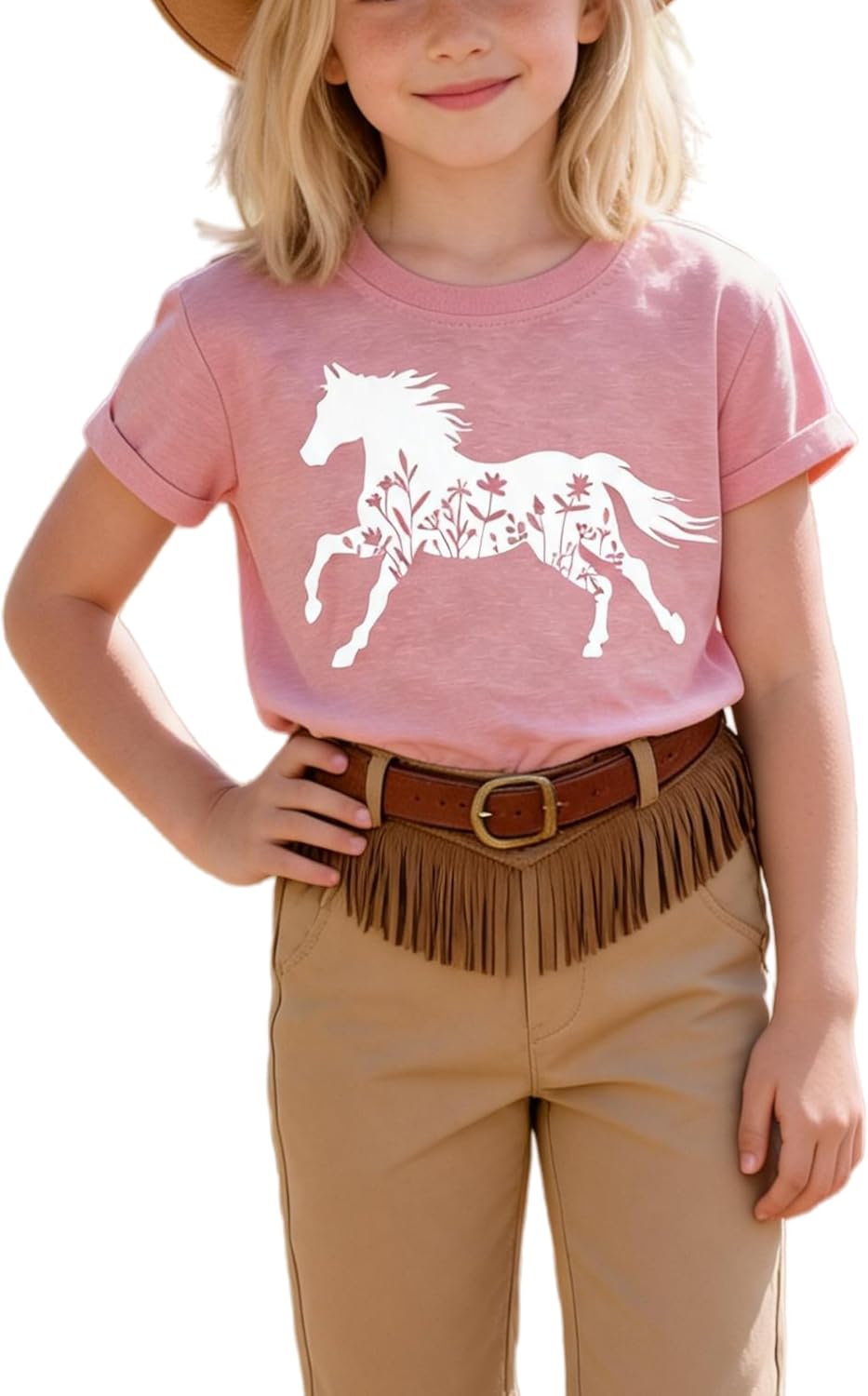 Horse Shirt for Girls Western Shirt Cowgirl Tshirts Horse Riding Tee Animal Lover Gift Graphic Tees Tops