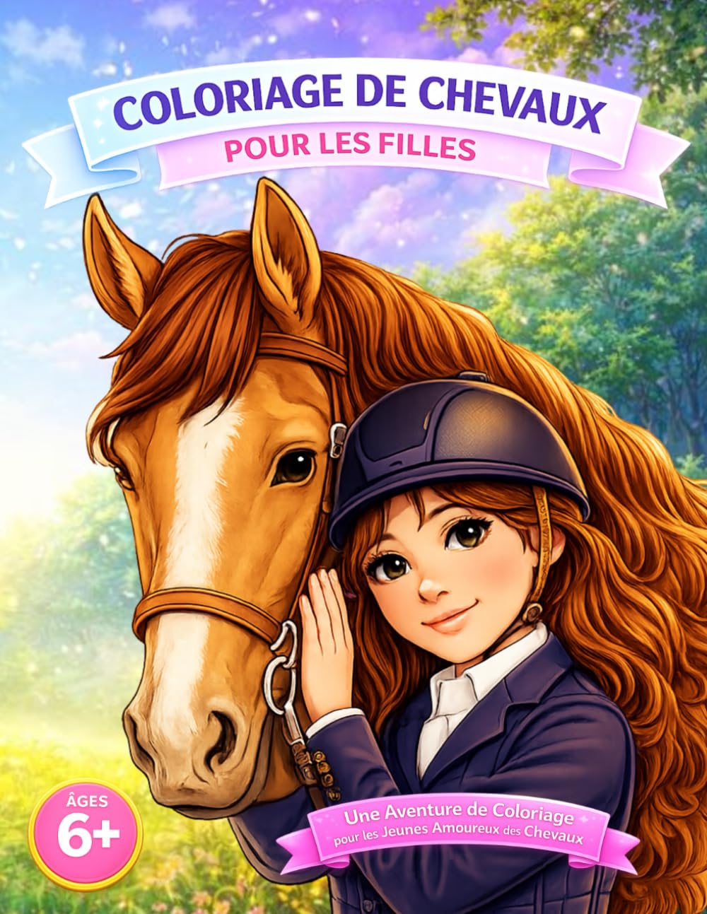 Livre de Coloriage de Chevaux pour Filles: Une aventure de coloriage pour les jeunes amoureux des chevaux