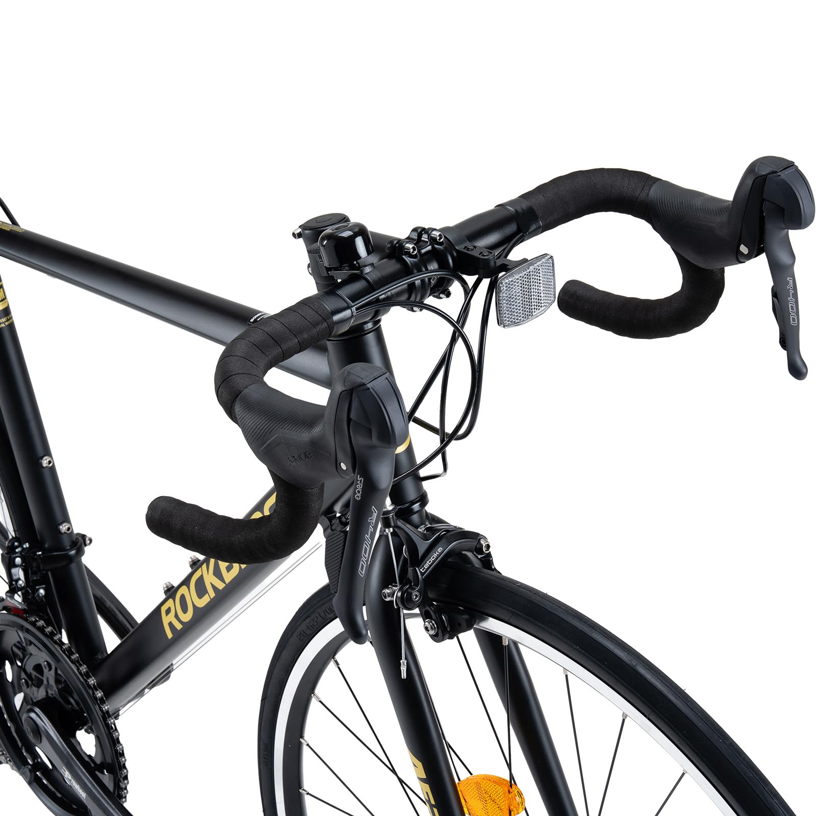ROCKBROS AERIX Rennrad 700C mit Aluminiumrahmen, 2×8-Gang S-Ride R400 Schaltung & Hi-Ten Stahlgabel Fahrrad, Endurance Geometrie Leichtes Straßenfahrrad für Herren & Damen, Alltag & Training