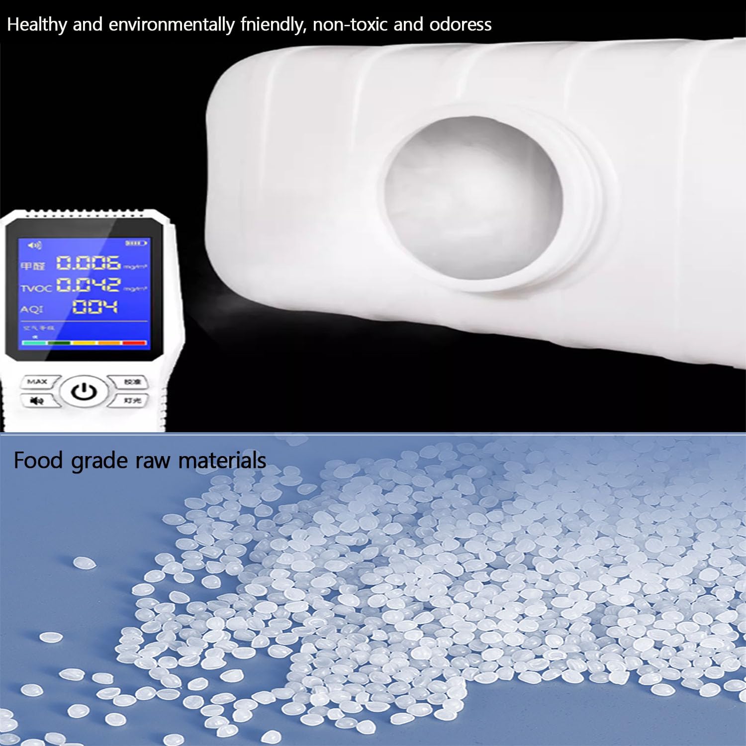 Bidón de Agua Potable contenedor de Agua Alta Capacidad depósito de Agua con Grifo de Bidón Garrafa Plástico Alimentario para Camping Emergencia (Size:50L)