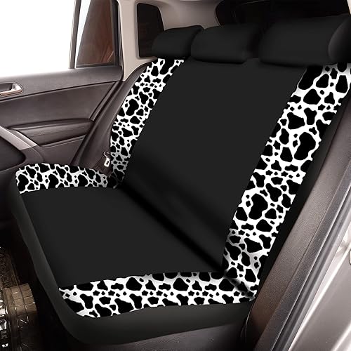 Miniatura 21 de Frienda Juego completo de 13 fundas de asiento de automóvil con estampado de vaca para mujeres y hombres, accesorios de automóvil con estampado