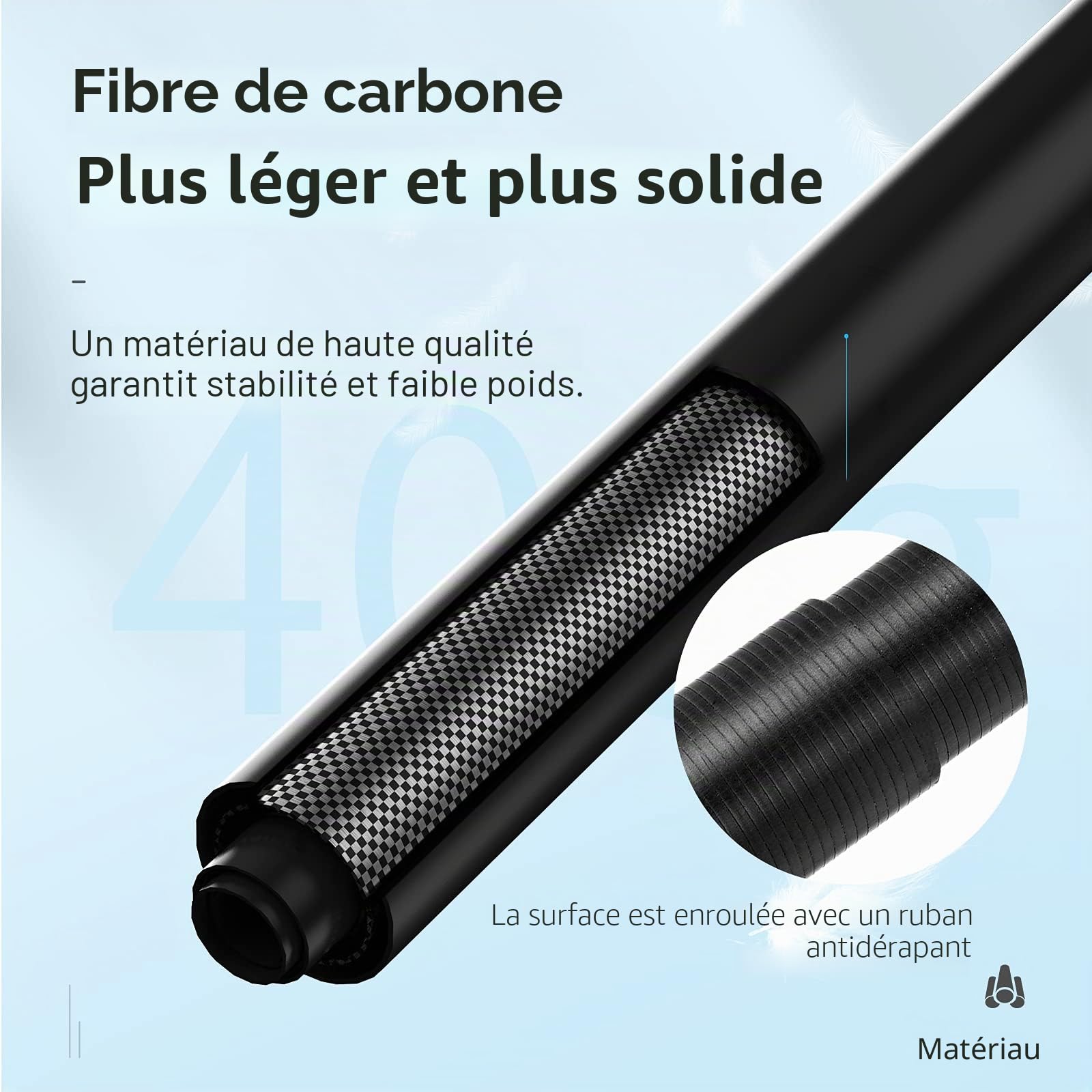 REYGEAK Perche à selfie ultra longue pour GoPro Hero, Insta 360, Osmo Action Camera, extensible à 3 longueurs 55,9 cm, 120 cm, 270 cm en fibre de carbone (perche à selfie améliorée 2,7 M)