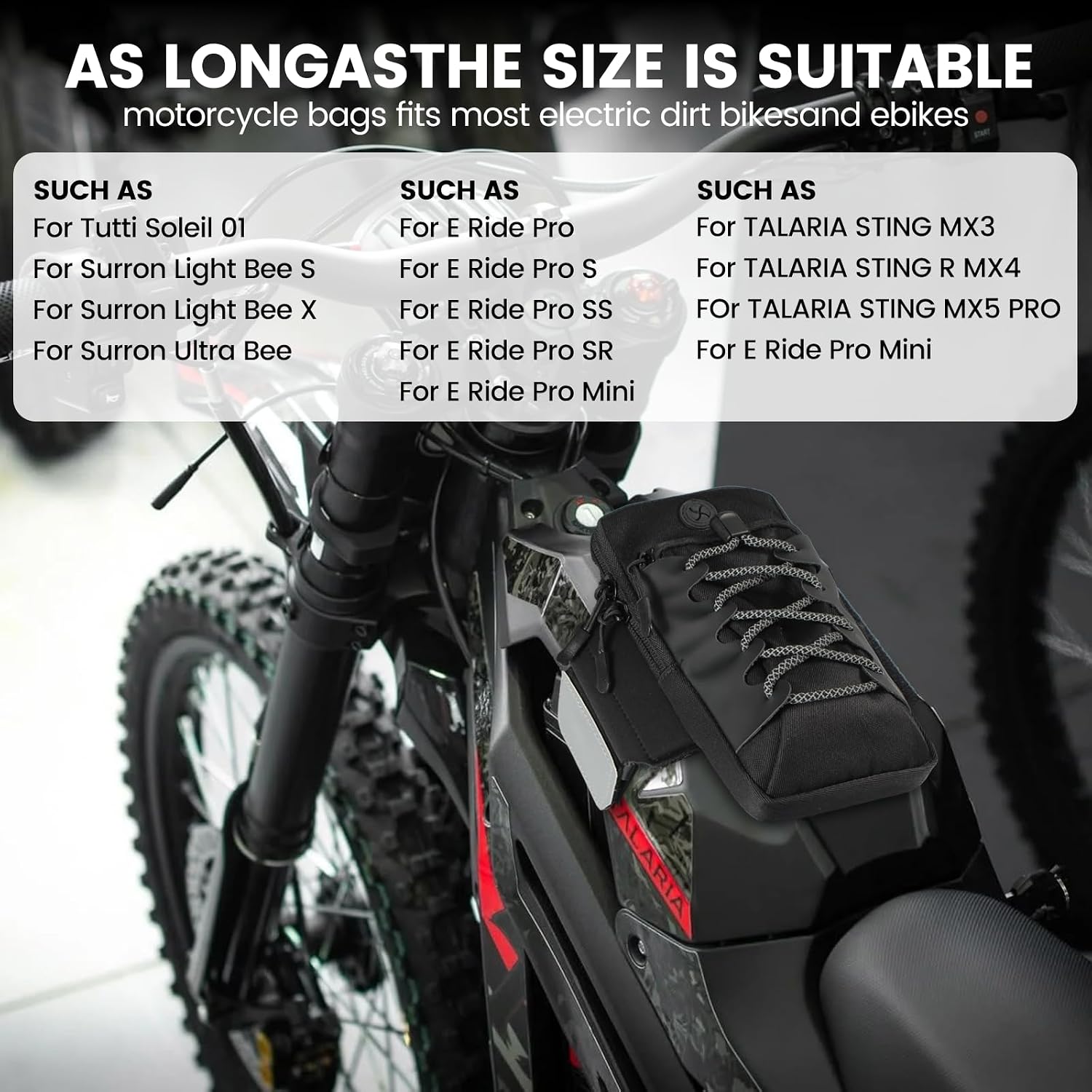 Motorcycle Handlebar Storage Bag with USB Charging Port, Waterproof Pouch
