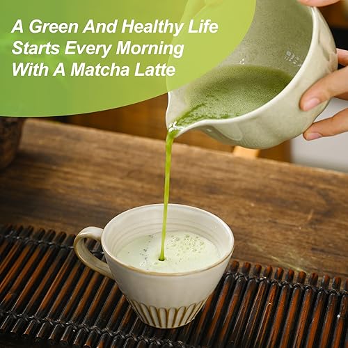 Miniatura 4 de Juego de batidor de matcha, juego de matcha verde, cuenco de matcha de 15 onzas con boquilla, kit perfecto de 8 piezas para hacer amantes del latte