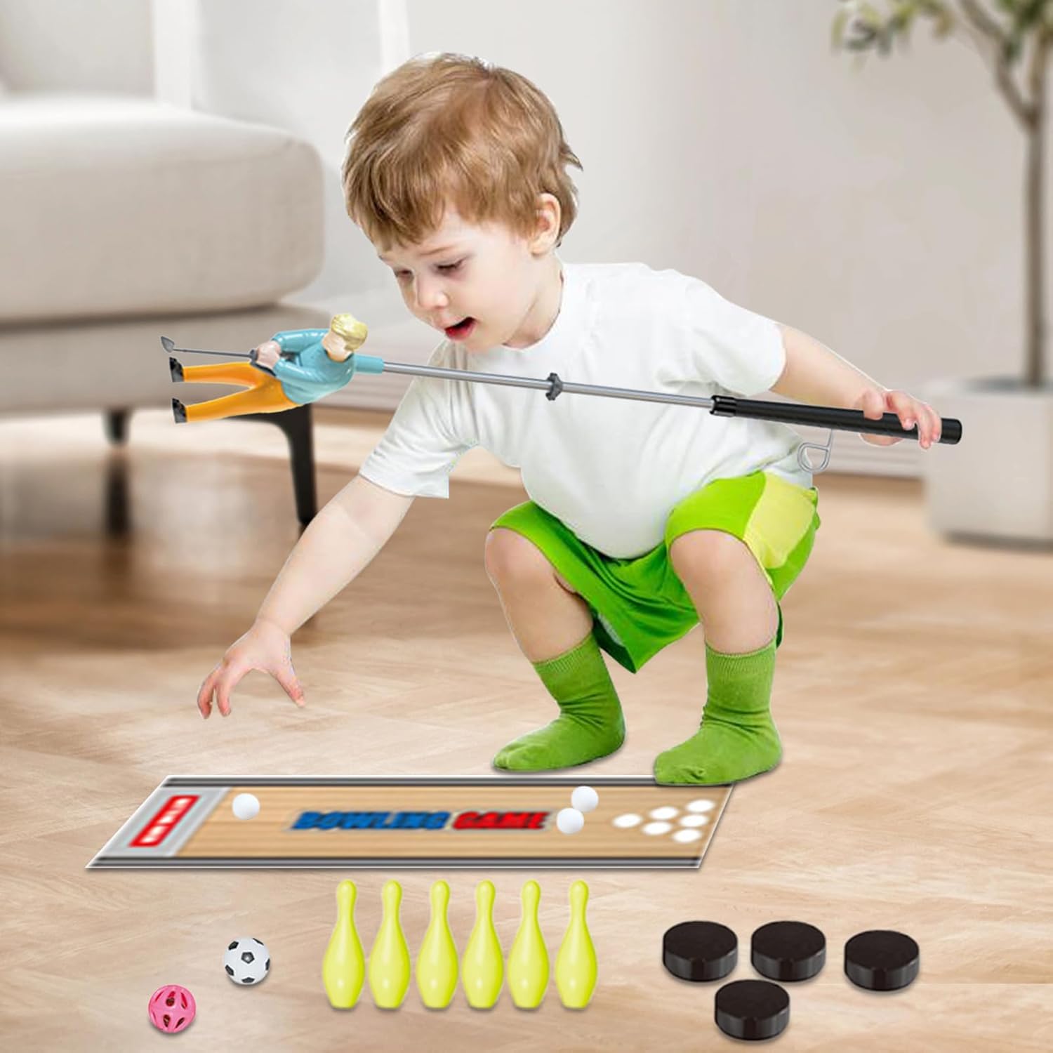 Engaging Golf Kit - Kids Outdoor Recreation Challenge, Multi-Function Putting Ball Feature, Compact Swing Grip Support, Toy Practical Accessory, Family Games for Classroom, Backyard, Park