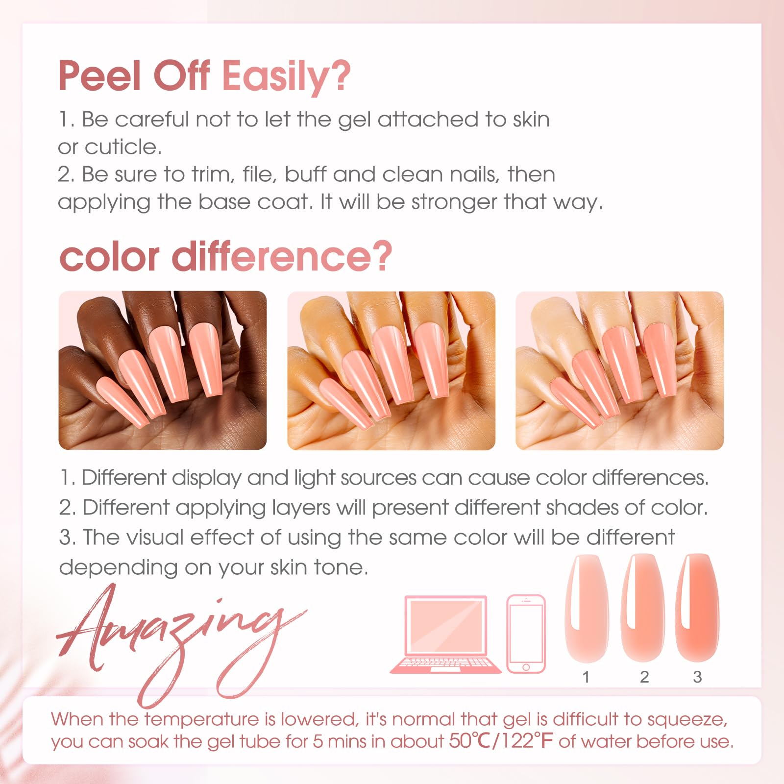 ROSALIND Uñas Poligel Kit Completo, 12pcs 10ml Gel Extensión de Uñas con UV Lámpara, Base&Top Coat, Nail Art Kit Uñas de Gel Completo para Bricolaje en Casa & Profesionales Salón