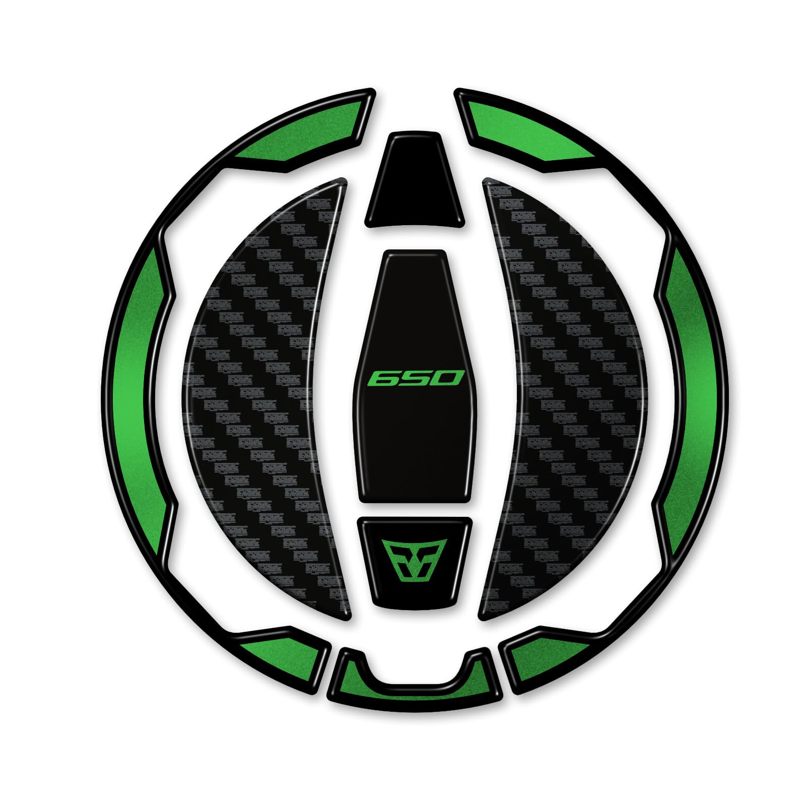 Met hars gecoate 3D-sticker tankzijdebescherming compatibel met KAWASAKI Versys 650 2022 (tankzijdebescherming