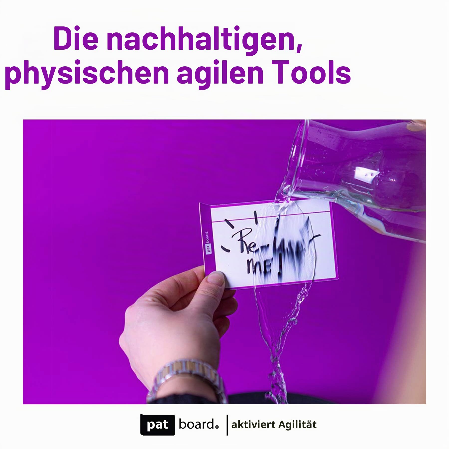 PATboard Kanban Board und Scrum Board – Full Tool Set für Whiteboard, Magnettafel - Beschreibbare Magnete, Scrum & Kanban Karten - Whiteboard Zubehör