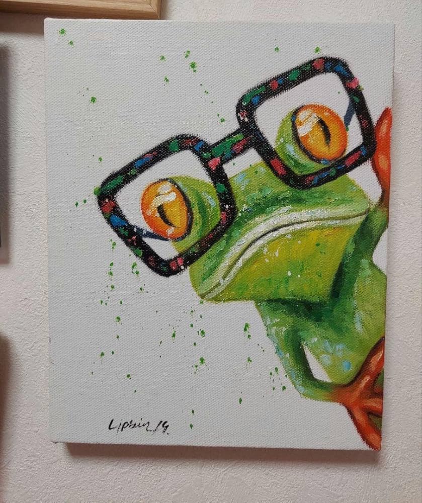 絵画 バリ絵画 カエル