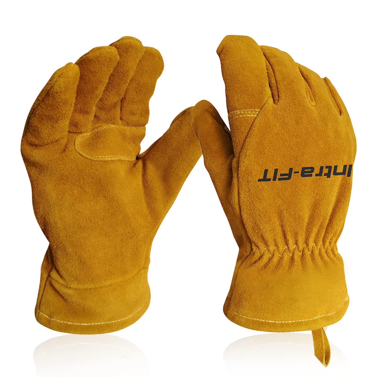 WZQH 16 Inches,932℉,Leather Welding Gloves, Heat/Fire Resistant,Large Mitts for BBQ,Oven,Grill,Fireplace,Tig,Mig,Forge,Baking,Furnace,Stove,Pot Holder,Animal Handling Glove.L Black-gray