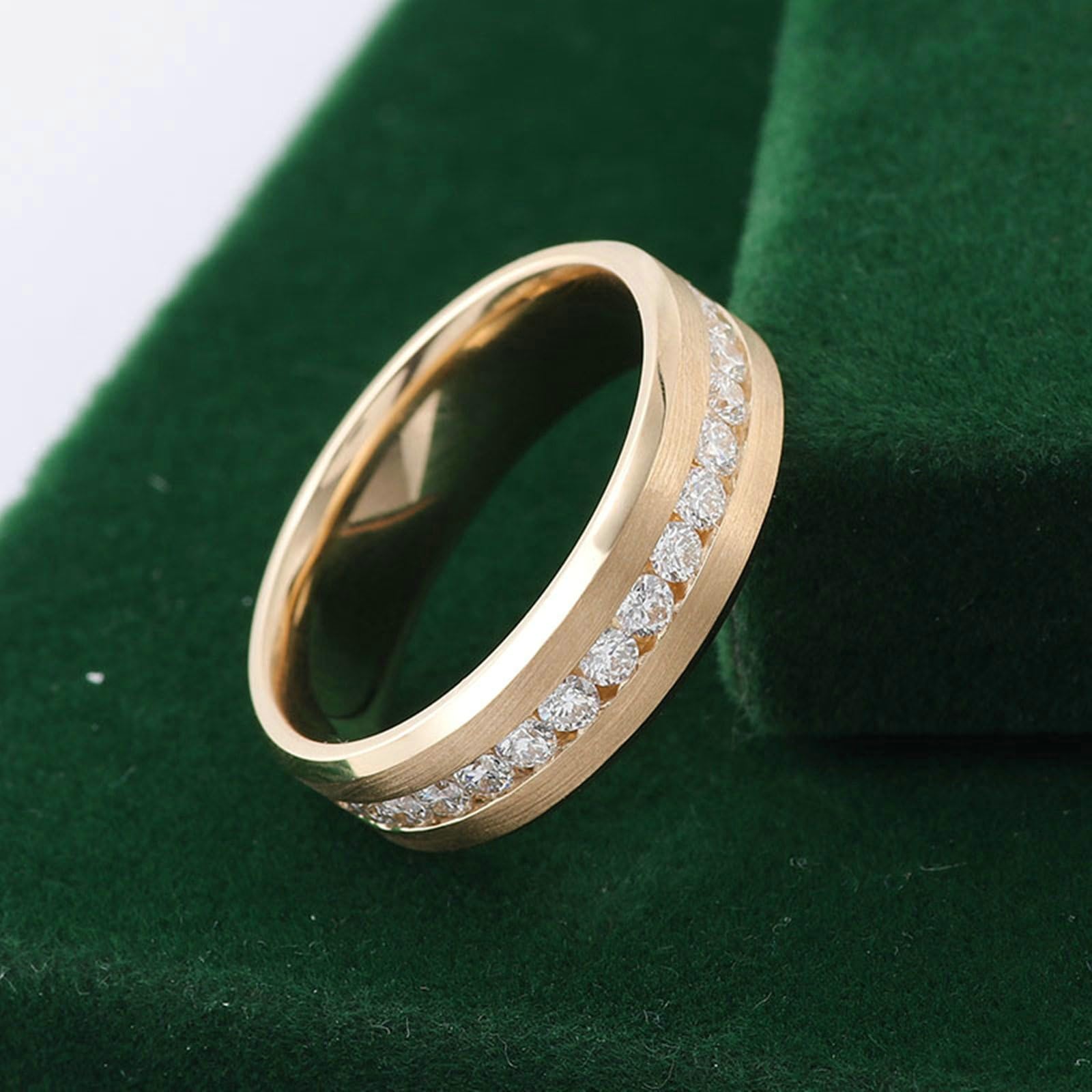 Anillo de compromiso de 18 quilates de corte redondo blanco moissanite anillos de compromiso de oro simple anillo de compromiso