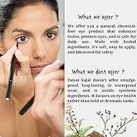 Vista 3 de Tatsat Ayurvedic herbal Kajal Cuidado de los ojos natural, sin plomo y sin químicos Fórmula calmante para uso diario Seguro para todo