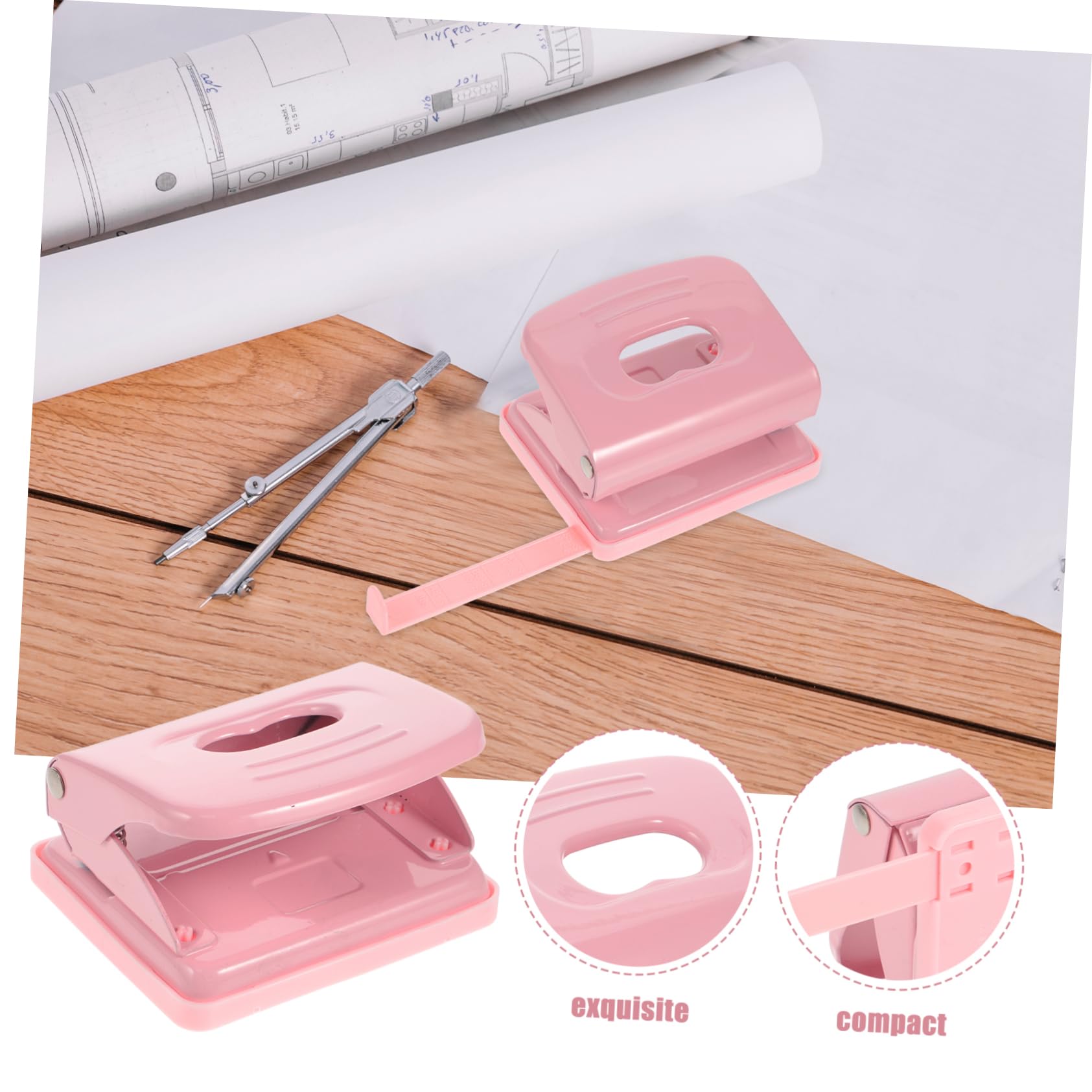 Operitacx 4pièces Perforateur à Deux Plastique Outil De Perforation Pour Papier Pour Bricolage Projets Créatifs Macarons
