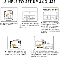 Vista 5 de 2 para Chamberlain LiftMaster Craftsman Abridor de puerta de garaje remoto 893LM 893Max 971LM universal